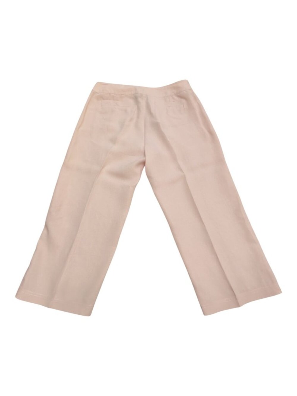 Eileen Fisher 100% Linen Crop Pants Womens Medium Pink Organic FLAW - Picture 2 of 11
